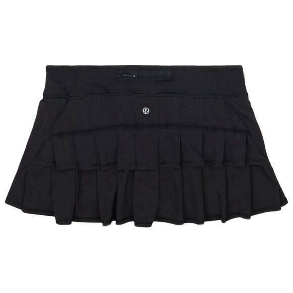 lululemon athletica Dresses & Skirts - Lululemon Women's Pleated Skirt Size 8 Black Short with Built-in Shorts